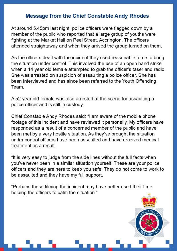 Daily Mirror - Police officer filmed striking a 14-year-old girl in the face during a violent street arrest